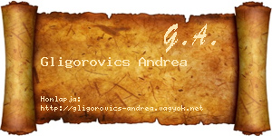 Gligorovics Andrea névjegykártya