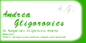 andrea gligorovics business card